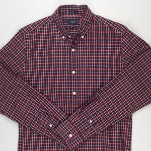 J. CREW | SLIM BUTTON DOWN SHIRT | PLAD | SMALL